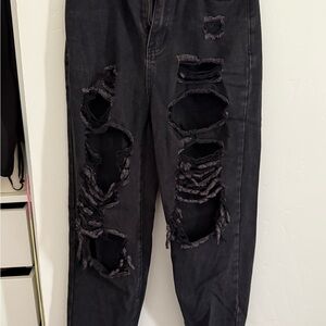 SHEIN Black Denim Pants